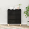 vidaXL - Sideboard - Zwart - Eiken - 60x35x70 - cm - Engineered - Hout