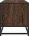 vidaXL - Tv-meubel - 80x34,5x40 - cm - bewerkt - hout - metaal - bruin - eikenkleur