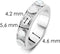 TI SENTO Ring 12132MW - Zilveren dames ring - Gerhodineerd - Maat 50