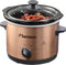 Bestron ASC150CO - Slowcooker 1.5L - 3 programma's keramische pan glazen deksel koper