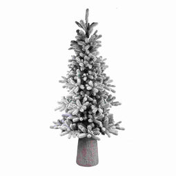PTMD Kunstkerstboom Shawa - 100x100x210 cm - Pvc - Wit