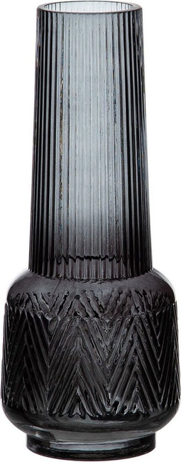 Vaas Grijs Glas 12 x 12 x 29 cm
