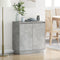 vidaXL - Dressoir - met - LED - in - Beton - Grijs - 71x34,5x75 - cm - van - Geengineerd - Hout