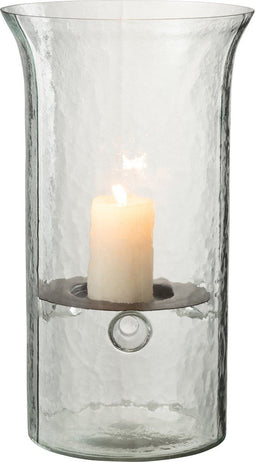 J-Line kaarshouder Bord Wazig - glas - transparant - medium