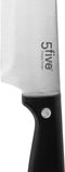 Secret de Gourmet Essential - groente en vleesmes - 1x stuks - RVS - zwart - 33 x 4,5 cm - koksmes/keukenmes