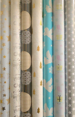 Benza Christmas mix - Cadeaupapier - 7 rollen 300 x 70 cm multikleur (7 stuks)