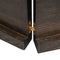 vidaXL - Wastafelblad - 220x40x(2-4) - cm - behandeld - massief - hout - donkerbruin