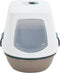 vidaXL - Kattenbak - met - deksel - 58,5x39,5x43 - cm - polypropeen - wit - en - bruin