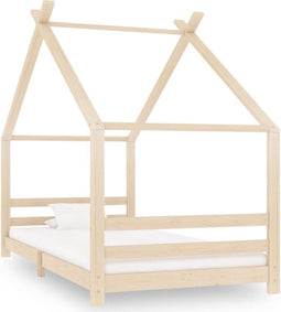 vidaXL - Kinderbedframe - massief - grenenhout - 90x200 - cm
