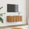 vidaXL - Tv-meubels - 2 - st - wandgemonteerd - 80x30x30cm - artisanaal - eikenkleur