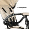 Deryan Explorer Luxe - Driewieler - Duwstang - Opvouwbaar - Nougat