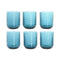 Glazenset Home ESPRIT Blauw Kristal 275 ml (6 Stuks)