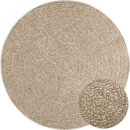 vidaXL - Vloerkleed - ZIZUR - beige - binnen - en - buiten - Ø - 120 - cm - jute - look