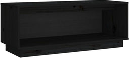vidaXL - Tv-meubel - 90x35x35 - cm - massief - grenenhout - zwart