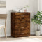 vidaXL - Dressoir - 60x31x84 - cm - bewerkt - hout - gerookt - eikenkleurig