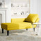 vidaXL - Chaise - longue - met - kussen - en - rechterarmleuning - fluweel - geel