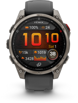 Garmin fēnix 8 Pro - Smartwatch - 47mm - Titanium Zwart