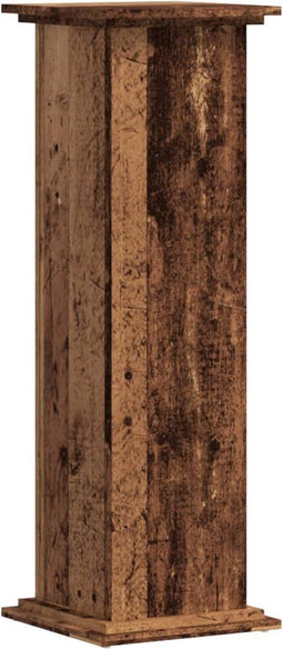 vidaXL - Plantenstandaard - 33x33x100 - cm - bewerkt - hout - oud - houtkleurig