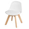Woltu Kinderstoel - Houten Poten - Ergonomische Rugleuning - Wit - 56 x 38 x 33 cm