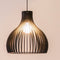 Atmooz - Hanglamp Miguel - E27 - Woonkamer / Slaapkamer / Eetkamer - Plafondlamp - Zwarte kleur - Hout - Hoogte : 55cm