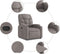 Fauteuil verstelbaar stof taupe