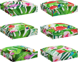 vidaXL - Ligbedkussens - 6 - stuks - Tropisch - Jungle - 40x40x8 - cm - Oxford - Stof