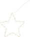 J-Line decoratie Ster - metaal - wit - small - LED lichtjes