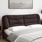 vidaXL - Hoofdbordkussen - 180 - cm - stof - donkerbruin