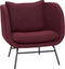 Hübsch 100802 Fauteuil - 80 x 75 x H77 cm - Rood