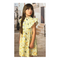Dress with green/yellow allover print - maat : 110 -116 cm