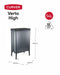Curver Verto High - Prullenbak 54L - 2 vakken - Grijs Blauw - 44x27x69cm