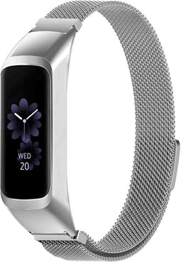 imoshion Milanees magnetisch bandje - Geschikt voor Samsung Galaxy Fit 2 - Zilver