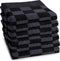 DDDDD Barbeque - Keukendoek - Set van 6 - Katoen - Geruit - 50x55 cm - Antraciet (6 stuks)
