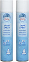 Decoris Sneeuwspray - 2x - wit - 300 ml - spuitsneeuw - kunstsneeuw - nepsneeuw - sneeuw decoratie