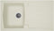 STRADOUR Ingebouwde gootsteenkeuken 1 kom + 1 afdruiprek Arena - Hars - 86 x 50 cm - Wit