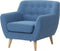 Fauteuil MOTALA Stof Blauw