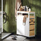 SoBuy BZR54-WN - Badkamer Kast - Ruimtebesparende Trolley met 3 Laden - Wit