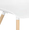 Alterego Gladys - Witte Designer Stoel - Natuurlijke Houten Poten - 55x48x81cm