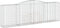 vidaXL - Schanskorven - 2 - st - gewelfd - 400x50x120/140 - cm - ijzer