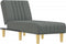 vidaXL - Chaise - longue - stof - donkergrijs