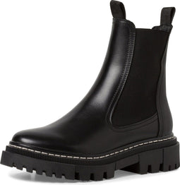Tamaris - Chelsea boots - Hoogwaardig leer met blokhak - Zwart