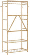 vidaXL - Kledingrek - met - schappen - 80x40x175 - cm - bamboe