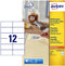 Avery - Afneembare Etiketten - 99,1 x 42,3 mm - Wit