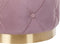 PUEBLO - Poef set van 2 - Roze - 40/33 cm - Fluweel