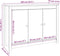 vidaXL - Dressoir - 100x35x74 - cm - massief - grenenhout - zwart