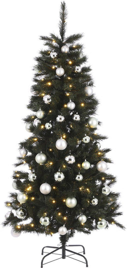 Black Box Trees Voss Kunstkerstboom met Versiering en LED Verlichting - H185 cm - Groen