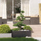 vidaXL - Plantenbak - 100x100x40 - cm - staal - zwart