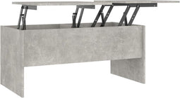 vidaXL - Salontafel - 102x50,5x46,5 - cm - bewerkt - hout - betongrijs