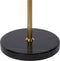 Atmooz - Vloerlamp Eden - Staande Lamp - Stalamp - Woonkamer - Goud Brons en Zwart marmer en Wit glas - Hoogte 165cm - Glas en Metaal