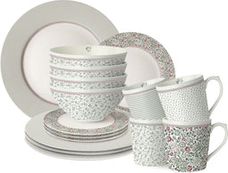 Laura Ashley Wildclematis Serviesset - Servies - Dinnerset Giftset 16 Delig